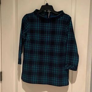 Adorable new without tags plaid Talbots top size medium petite